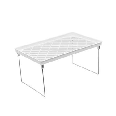 Imagem de Organizador de Gaveta Armário Bancada Empilhável Multifuncional Conciso Cozinha Pliável Pequeno para Banheiro Despensa