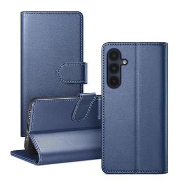 Imagem de RingPi Capa de telefone para Samsung Galaxy A16 5G capa de couro flip magnética com suporte ajustável, compartimento para cartão com bloqueio de RFID e proteção contra quedas de 360°, compatível com