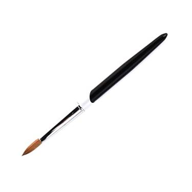 Imagem de #8/#10/#12#/#14/#16 Kolinsky Hair Sable Brush Acrylic Nail Brush Art Tool Caneta UV Gel para esculpir