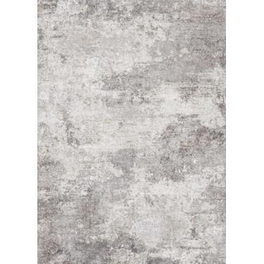 Imagem de BYYVOO Tapete abstrato moderno 5 x 7 cm lavável antiderrapante para banheiro pia cozinha cabeceira - Capacho macio de pelo baixo para entrada, decoração de lavanderia, 5 x 7 cm, cinza