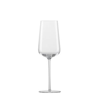 Imagem de Zwiesel Glas Vervino Vidro de cristal feito na Alemanha, Taça de champanhe de 340 g (conjunto de 4), transparente
