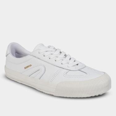 Imagem de Tênis Rainha VL 2500 Couro Unissex, Branco, Bege, 36