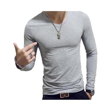 Imagem de Camiseta De Tênis Masculina Slim Fit De Manga Longa 2024 Roupas Esport
