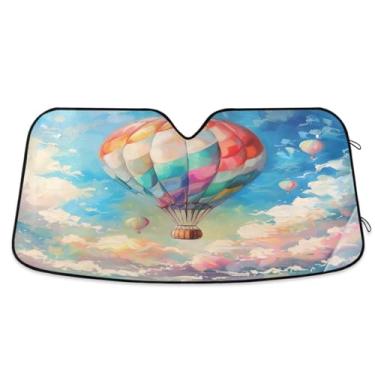 Imagem de Persianas de carro de balão de ar quente para para-brisa persiana de janela frontal de carro para a maioria dos sedãs SUV caminhão médio