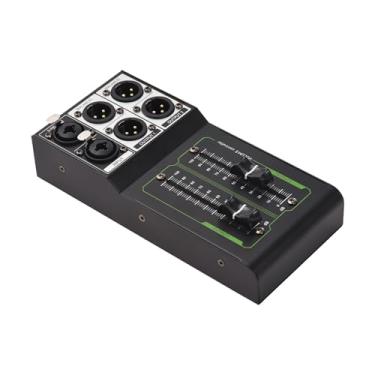 Imagem de Luocute Controlador de Volume Passivo, Ajustador de Volume de áudio Estéreo XLR de Metal Plug and Play Com Botão de 70 Mm, para system de áudio Doméstico de Estúdio DVD Players Placas