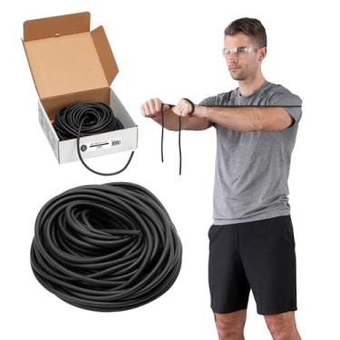 Imagem de THERABAND Tubo de resistência, preto, especial pesado, nível 5, rolo de 30,5 m, sem látex, tubo de exercício profissional para exercícios corporais e básicos, cortado no comprimento, codificado por