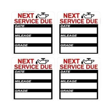 Imagem de 40 Adesivos Retangulares De Lembrete De Troca De Óleo, Etiquetas Adesi