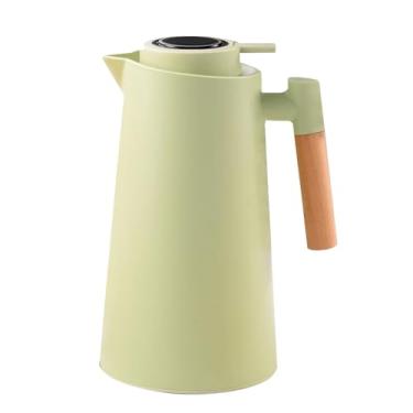 Imagem de Garrafa Térmica de água, 1 Litro Garrafa Térmica Com Termômetro Led Para Chás/Café Design Moderno Cabo Em Madeira(VDC)