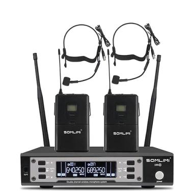 Imagem de SOMLIMI original EW135G4 Sem Fio Microfone Profissional para Cantares Performances dePalco Karaoke Conferenciada lgreja Palestr (135-WH30 Headset)