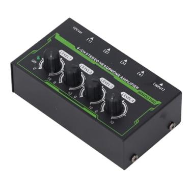 Imagem de Cryfokt Amplificador de Fone de Ouvido de Som Superior de 4 Canais Amplificador Estéreo para Ampla Aplicação Com Conector TS de 1/4 Polegadas Impedância de 80Ω (Plugue dos EUA)