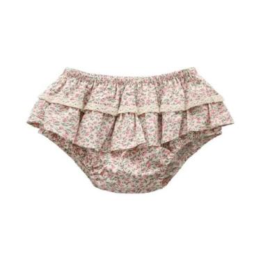 Imagem de Saia De Renda Com Babados Florais Para Meninas Bebês, Shorts De Verão 