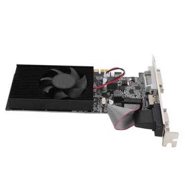 Imagem de ZJchao Placa Gráfica 1 GB DDR3 64 Bits 500 MHz Core 589 MHz Memória Placa de Vídeo PCI Express 2.0 Com Interface Multimídia VGA DVI HD para Jogos e Construções de PC de Trabalho