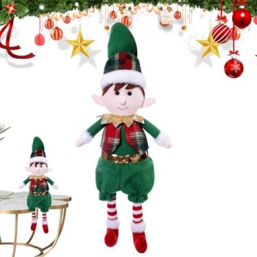 Imagem de Shakven Decoração de Elfos de Bonecas de Natal, Brinquedo de Elfos de Natal,Decoração de prateleira de bonecas colecionáveis ​​ | Boneca macia para decoração de mesa, brinquedos de natal com pernas