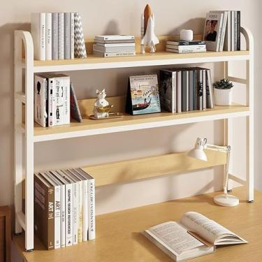 Imagem de Estante de mesa de mesa independente para mesa de computador - rack organizador de estante de mesa ajustável, rack de armazenamento aberto multifuncional, prateleira de exibição de mesa, estante/livro