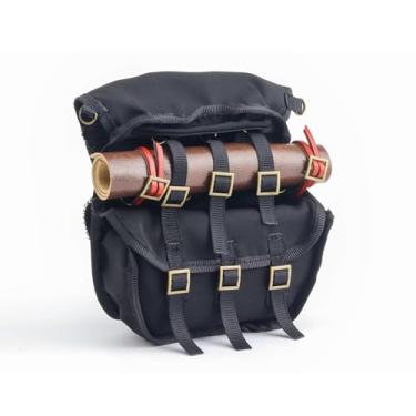 Imagem de HooCrawler Miniature Decoration Scale 1.9inch 2.2inch Simulation Spare Tire Backpack Wheel Tires Storage Bags for 1/8 1/10 RC Crawler Car,Black