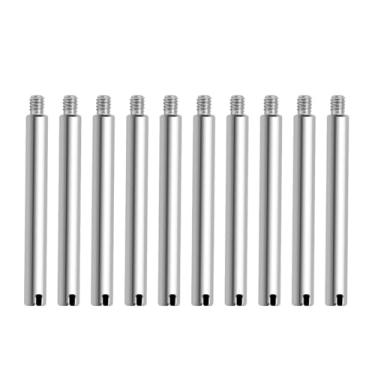 Imagem de ZYAMY 10 peças de substituição de parafusos de elos de pulseira de relógio de aço inoxidável 13,6 x 1,7 x 1,2 polegadas Kits de substituição de pinos de parafuso tubos de parafuso de fivela de relógio