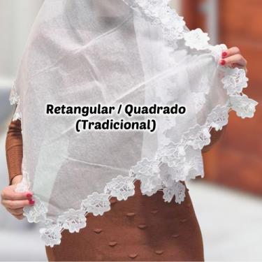 Imagem de Véu Ccb Congregação Cristã Renda Guipir Floral Larga Adulto (modelo Cl