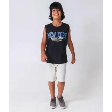 Imagem de Bermuda Juvenil Moletom Mescla Marisa Tam 10 a 16 Cinz-10008, Cinza, 1