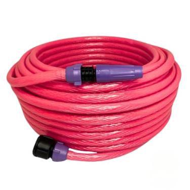 Imagem de Mangueira de Jardim Rosa Trançada Reforçada e Flexível 10 à 50 Metros Mangueira Rosa Pink (30 metros)
