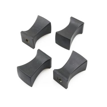 Imagem de WELWIK 4 peças de plástico preto pontiagudo puxador abajur quadrado cintura ornamento acessórios de iluminação adequados para luminária de mesa e chão