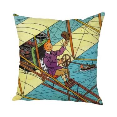 Imagem de Capa De Almofada De Pelúcia Com Estampa De Pug Infantil 45x45cm Para D