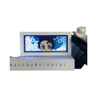 Imagem de Luminária De Mesa LED Com Caixa De Sombras De Olhos De Anime, Luz De A