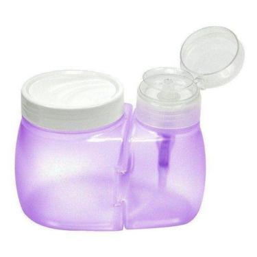 Imagem de Porta Dosador Acetona e Algodão Manicure PedicureSanta Clara, LILAS