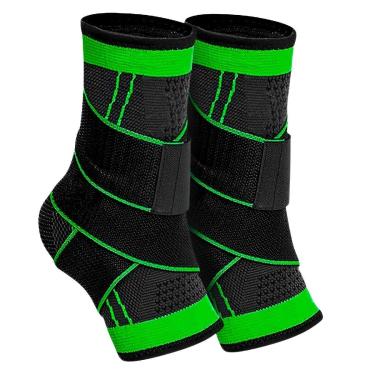 Imagem de Kit 2 Tornozeleira De Compressão Ortopédica Esportiva Estabilizador Para Tornozelo Futebol Unissex-Unissex