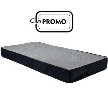 Imagem de Colchão De Solteiro,Cinza em Espuma D28,Dupla Face ,Pode ser Utilizado