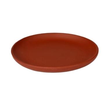 Imagem de Pires de plantas Bandejas de gotejamento redondas para áreas internas e externas, para decoração mesa, pires plantador areia roxa(Red,Médio)