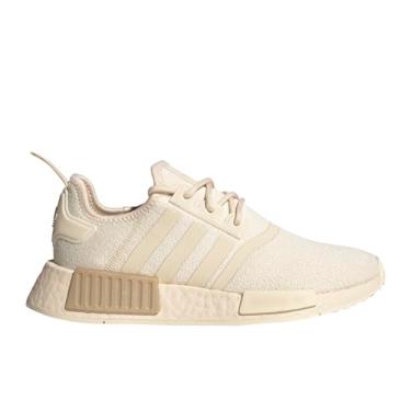 Imagem de adidas Tênis feminino casual NMD_R1 com cadarço - Off White, Off-white, 35
