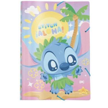 Imagem de Pasta ABA Elástica Plástica STITCH KIDS sem Lombo Pacote com 10 - DAC