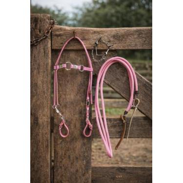 Imagem de Rédea Cabecada Freio Inox Cavalos Quarto De Milha Acessorios - selaria