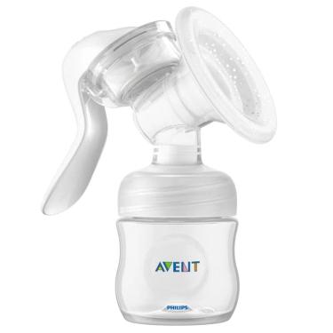 Imagem de Bomba de Tirar Leite Extrator Manual Bebê 125ml Bpa Free Natural Motion Lotus Branca Philips Avent
