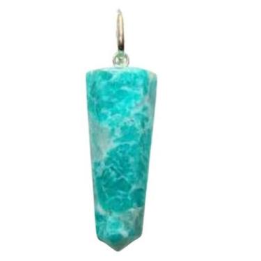 Imagem de Colar Pontinha Pedra Natural Amazonita Montagem Prata 950 - Cristaisde