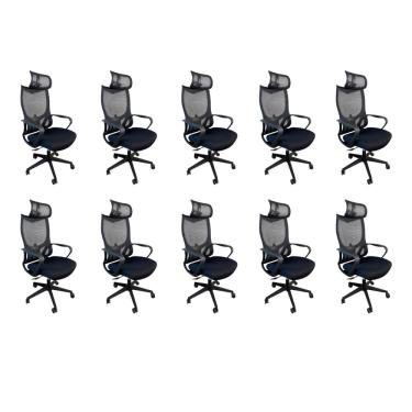 Imagem de Kit 10 Cadeiras de Escritório Oficial Verona Apoio