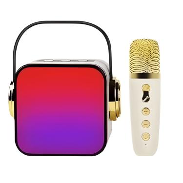 Imagem de Caixa de Som bluetooth AM-8660 com microfone Karaoke Branco