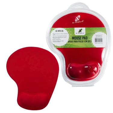 Imagem de Mouse Pad Ergonômico Apoio de Punho 20 x 24cm Vermelho Xcell