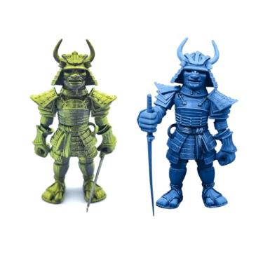 Imagem de 3D Printed Samurai Action Figure, Novelty Articulated Movability Samurai Figurine With Sword, Unique Collect Decorations For Home And Office, Gift For Samurai Lovers (2PCS Random Color)