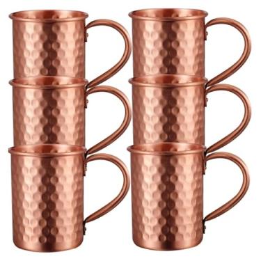 Imagem de Caneca de cobre Moscow Mule 1/2/3/4/6 peças canecas de cerveja cobre durável caneca de café copo de leite puro 、copo de barra de cobre, exterior, casa (2GG)