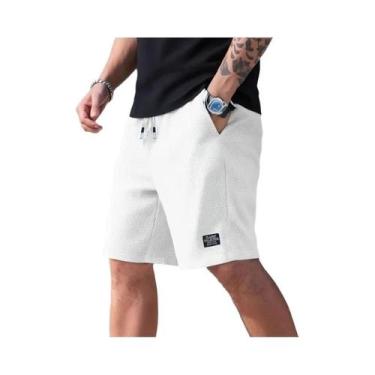 Imagem de Bermuda Masculina Casual Texturizada E Respirável Para Praia, Moda Par