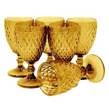 Imagem de Conjunto de Taças Bico de Jaca ÂMBAR 255ML 6 Peças Bon Gourmet