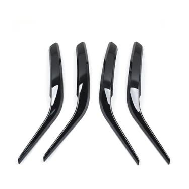 Imagem de 4 pçs conjunto porta interior do carro frente traseira esquerda direita puxar alça exterior capa guarnição Compatível com bmw x1 e84 2010-2016(Piano Black Set)