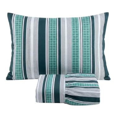 Imagem de Jogo de Lençol Cama Solteiro Malha 100% Algodão 2 Peças Estampado Com Elástico Toque Macio Cozzilar (Modelo 8)