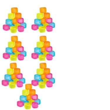 Imagem de Kit Cubos De Gelo Gela Rápido Reutilizável Coloridos Para Bebidas E Baldes De Vinho Não Derretem(70 CUBOS DE GELO(7x10))