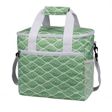 Imagem de Bolsa Térmica Grande Plegável 15L Isolada e à Prova de Vazamentos Sacola Almoço com Múltiplos Bolsos Caixa para Praia Piquenique Trekking Acampamento Viagem Trabalho Compras Pesca