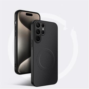 Imagem de Capa para Samsung S26 S25 Ultra Edge S23 S21 S22 S24 Ultra Plus Fe A56 A25 A26 A34 (para Galaxy S26/Preta)