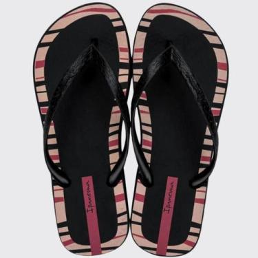 Imagem de Chinelo Feminino Ipanema Day Novidade Lançamento Imperdível, Preto lis