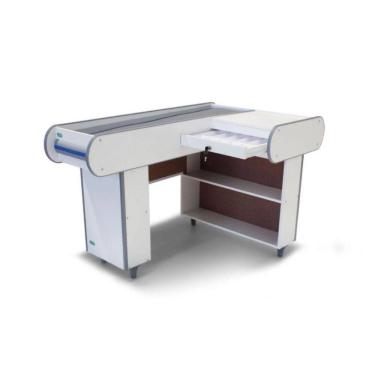 Imagem de Check Out 140 Branco Artlux Corredor Inox Padrão F Azul