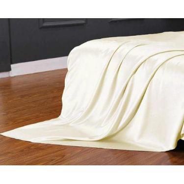 Imagem de Lençol Superior Avulso Casal Queen Cetim Seda Alto Brilho - Lm Detona